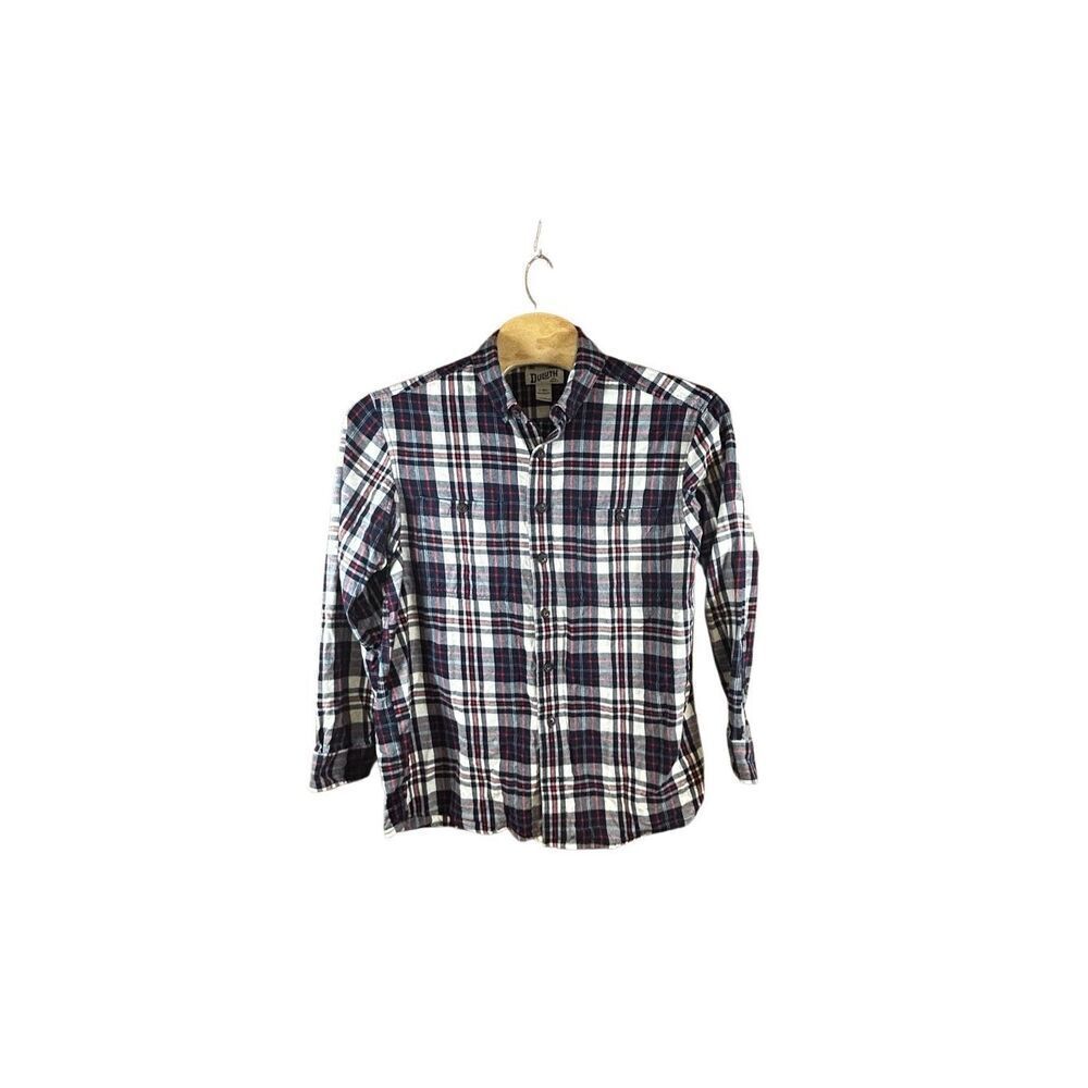Duluth Trading Large Tall Red White Blue Flannel (LT)